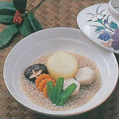 レシピ画像：そば米と野菜盛合せ